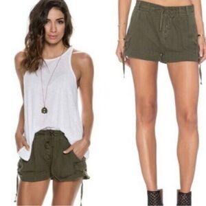 Free People Green Melvin Roll Cargo Shorts size 6